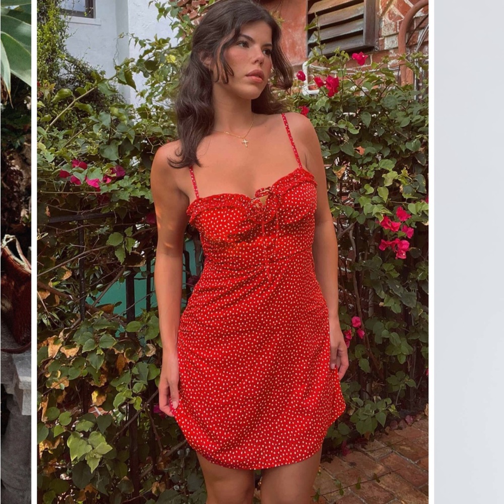 Princess Polly lovebirds red mini dress